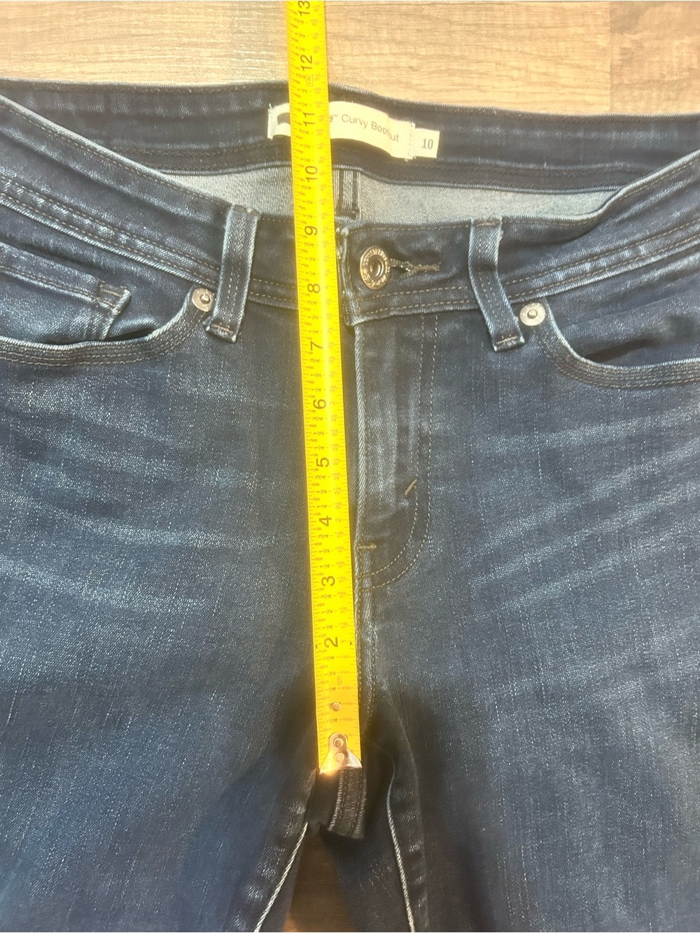 Levi's Dark Blue 529 Curvy Bootcut Jeans Size 10 - Picture 7 of 8